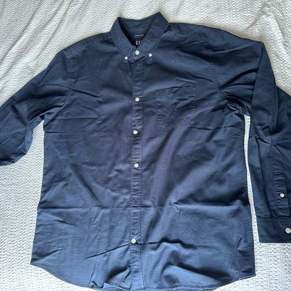 GAP Dark Blue Casual Button-Down Shirt